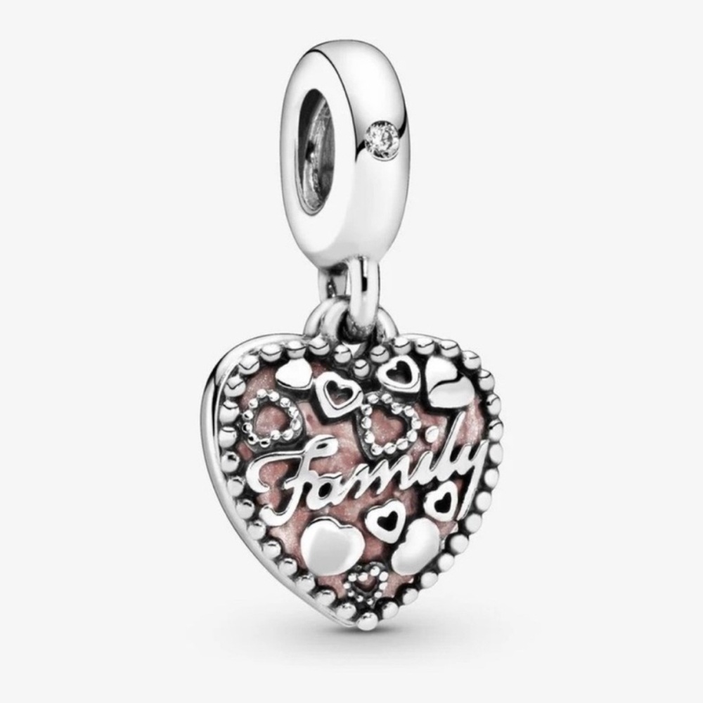 Pandora Pink Heart Family Charm